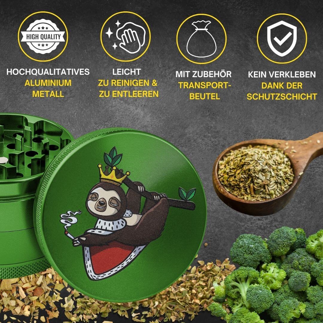 Alu Grinder Ø 55 mm - Grün - Comic Style