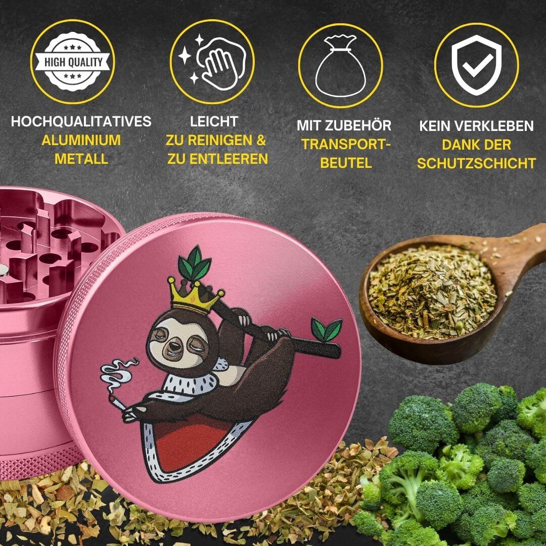 Alu Grinder Ø 55 mm - Pink - Comic Style