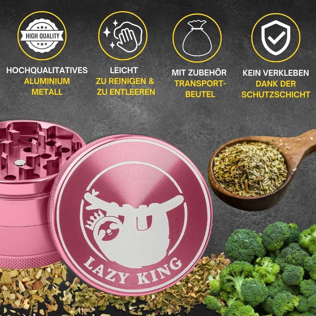 Alu Grinder Ø 63 mm - Pink