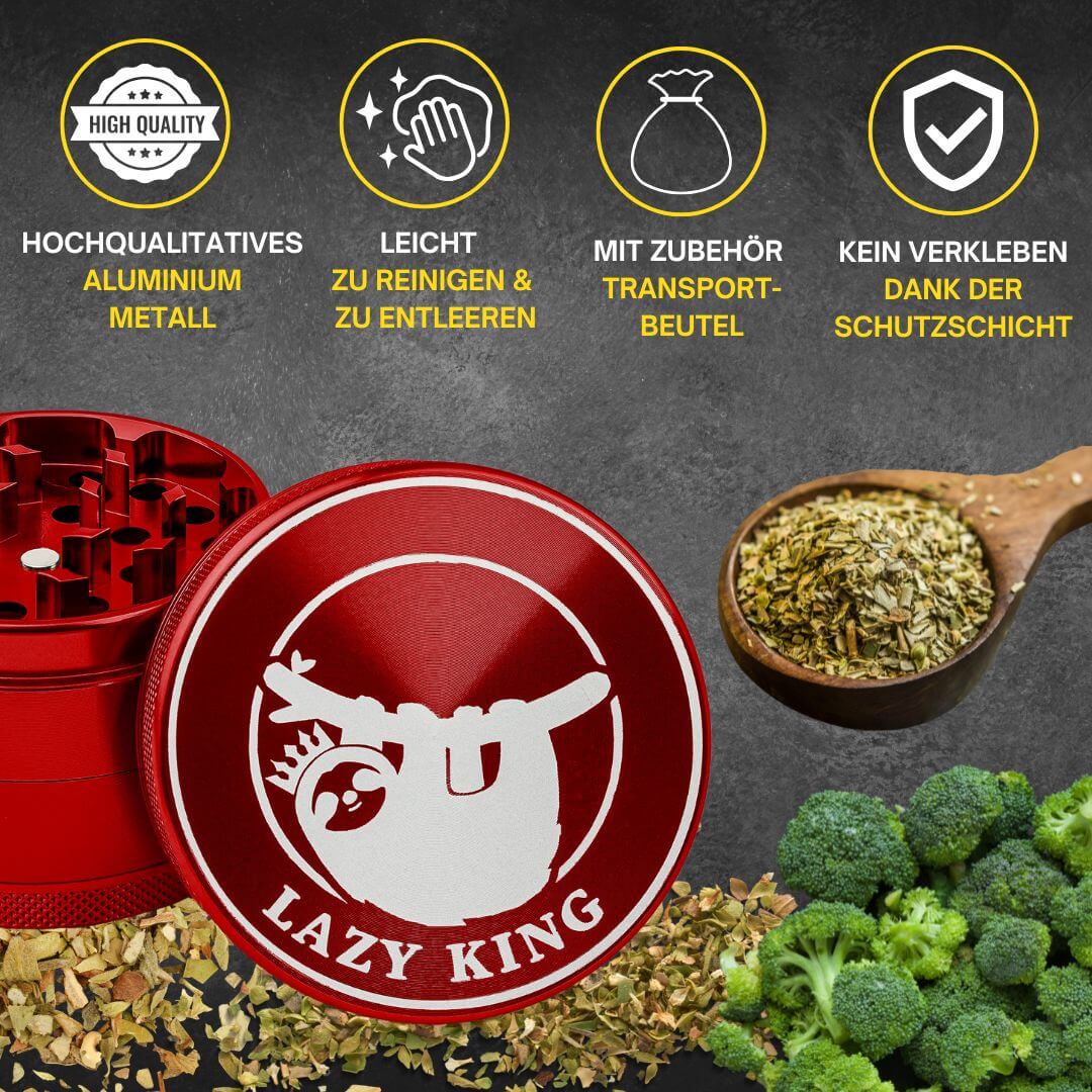 Alu Grinder Ø 63 mm - Rot