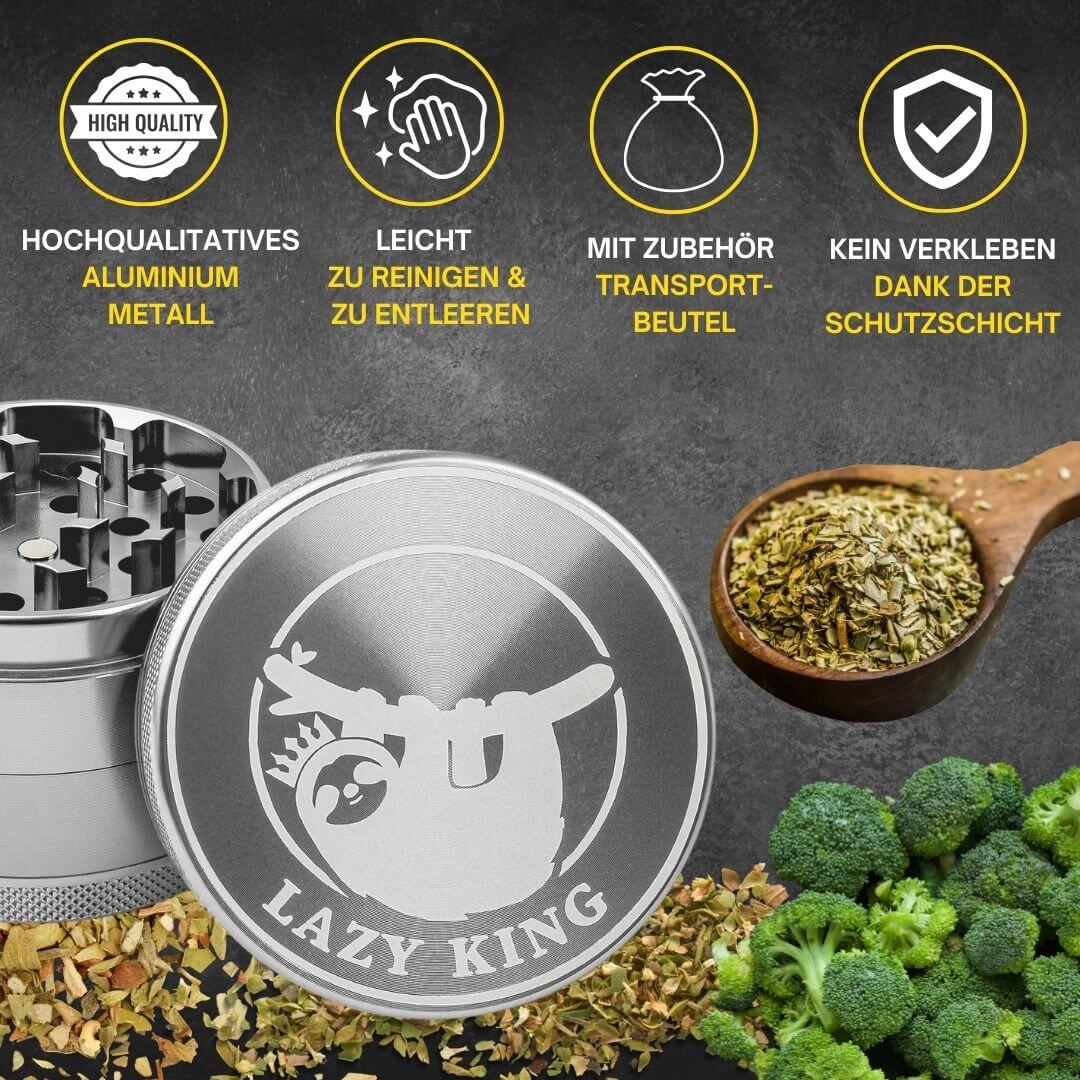 Alu Grinder Ø 63 mm - Silber