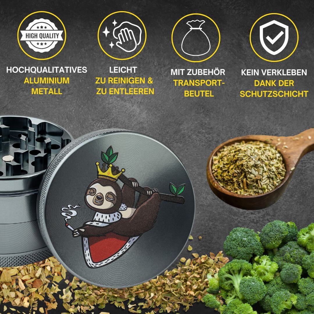 Alu Grinder Ø 55 mm - Space Grau- Comic Style