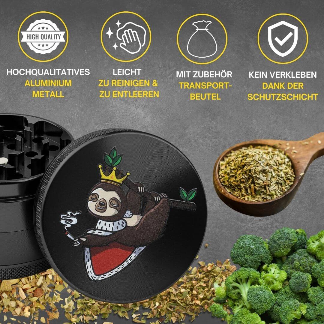 Alu Grinder Ø 55 mm - Schwarz - Comic Style