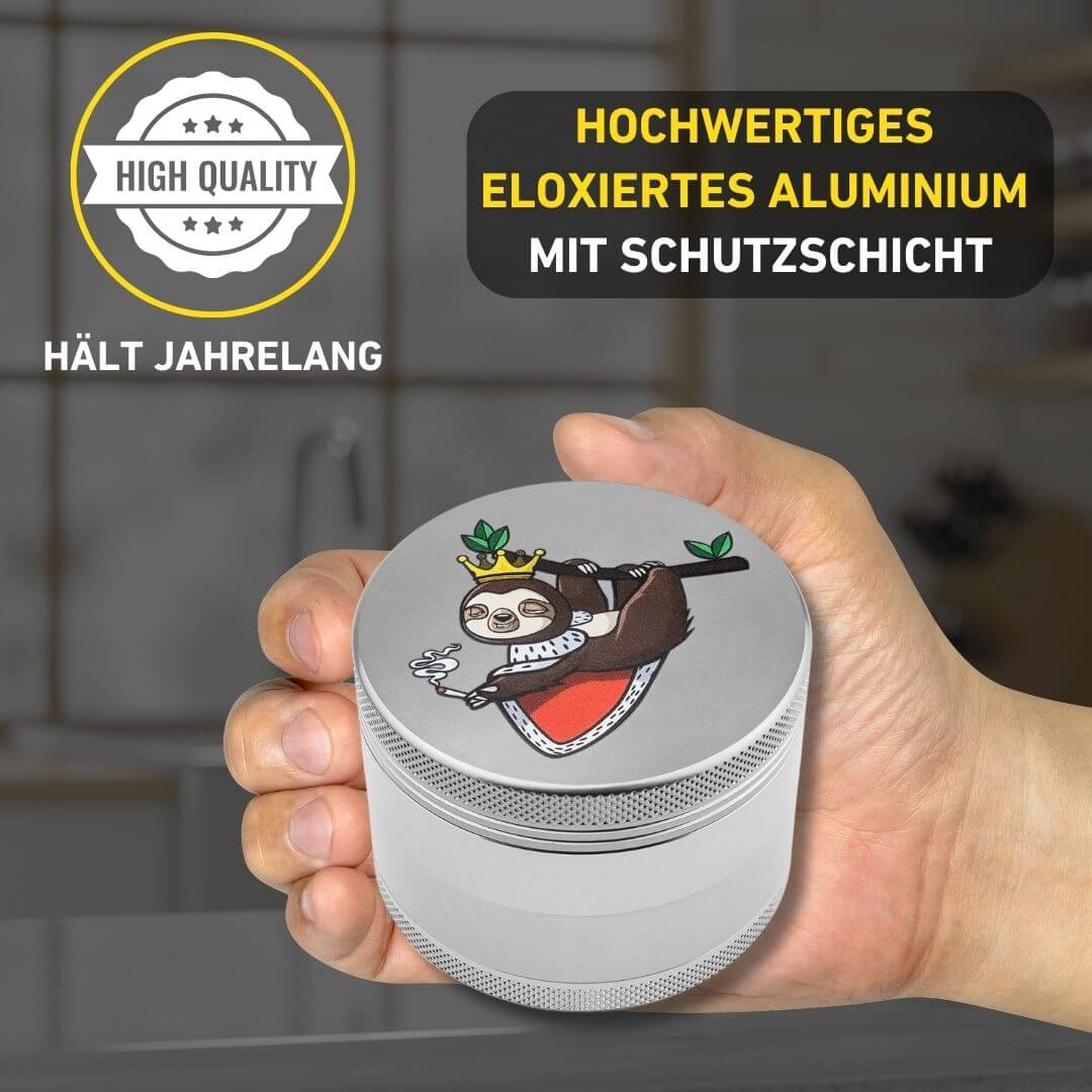 Alu Grinder Ø 55 mm - Silber - Comic Style