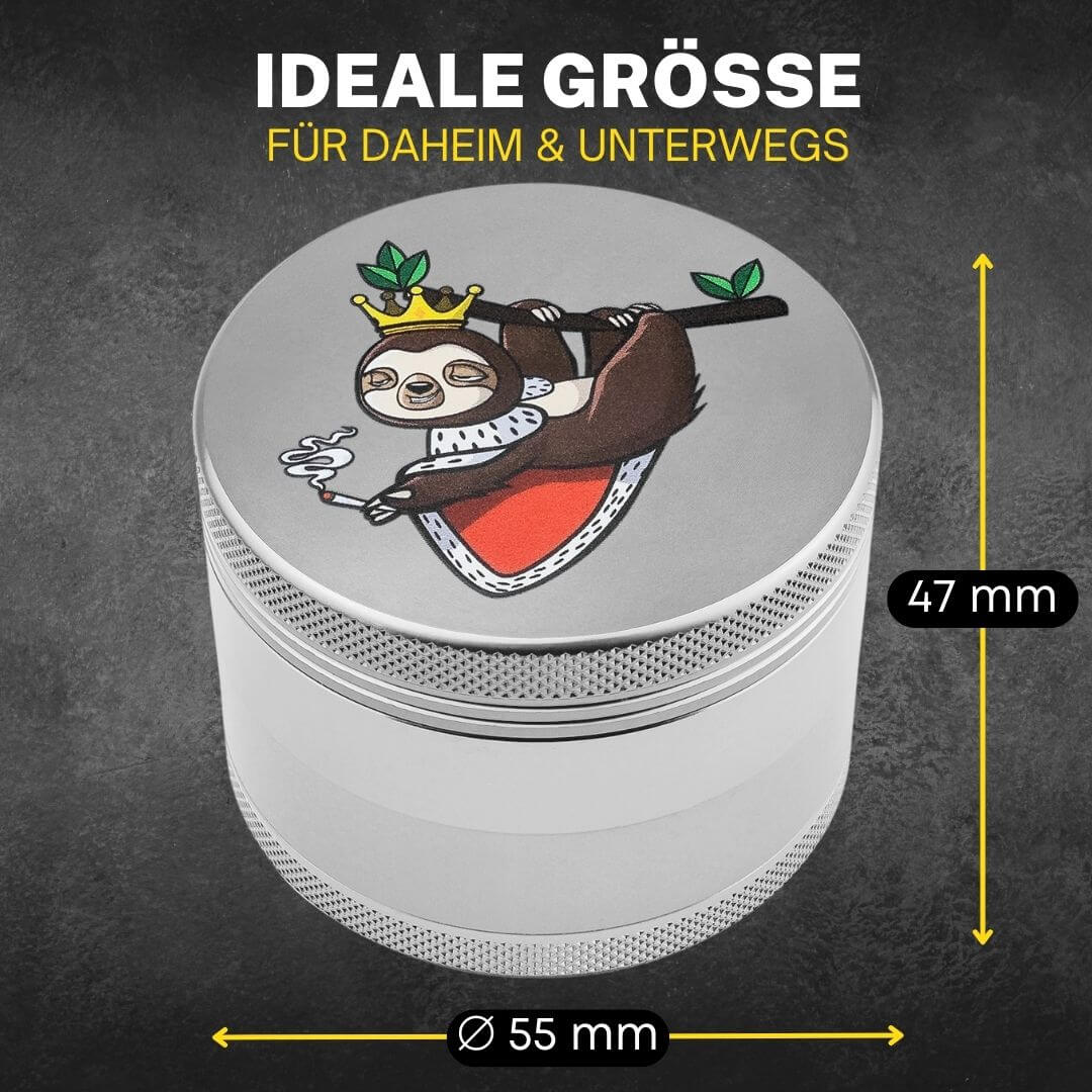 Alu Grinder Ø 55 mm - Silber - Comic Style